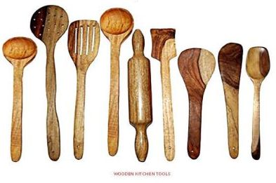 Wooden Kitchen Tools, Color : Brown