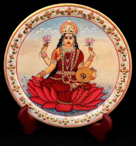 Goddess Painted Marble Plate