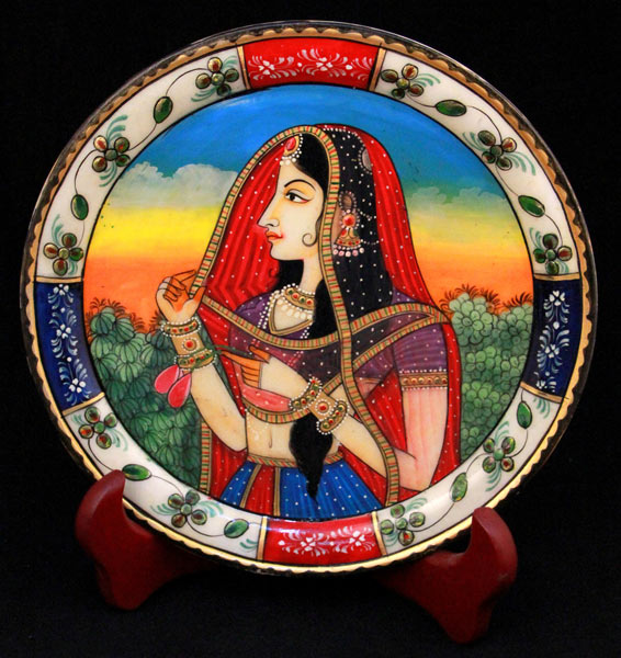Rajasthani Painted Marble Plate