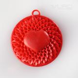 Heart Flower Valentines Necklace