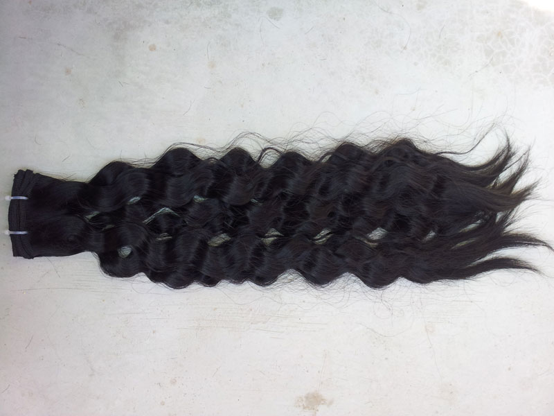 Wavy Machine Weft Hair Extensions