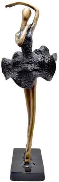 Brass Ballet Dancer Statue