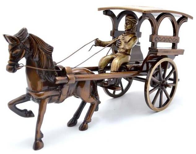 Brass European Horse Carriage