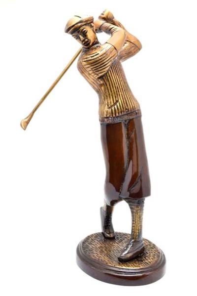 Brass Golfer Statue