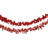 Twisted Red, White Wool Garland