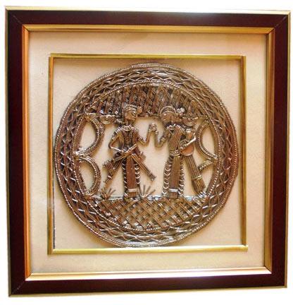 Bell Metal Krishna Radha Frame