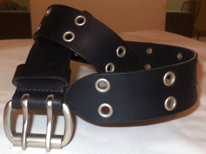 Genuine Leather Grommet Belt