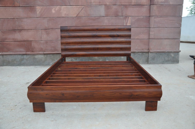 wooden bed