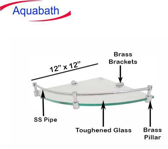 12 x 12 Round Clear Corner Shelf