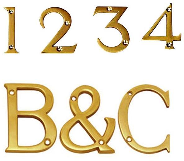 Brass Numerals & Alphabets