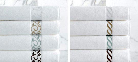 Bordered Bath Cotton Towel