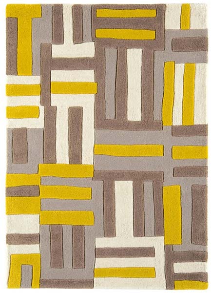 Lined Yellow Rug