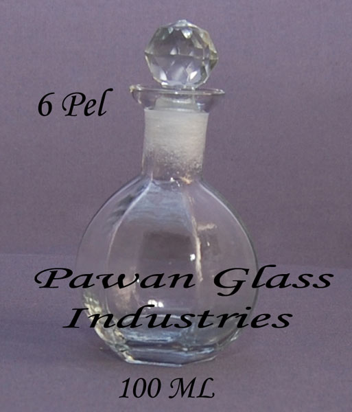 6 Pel Glass Perfume Bottles