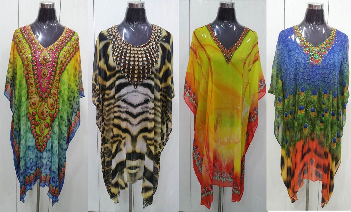 Beachwear Resort wear Digital Print Kaftans