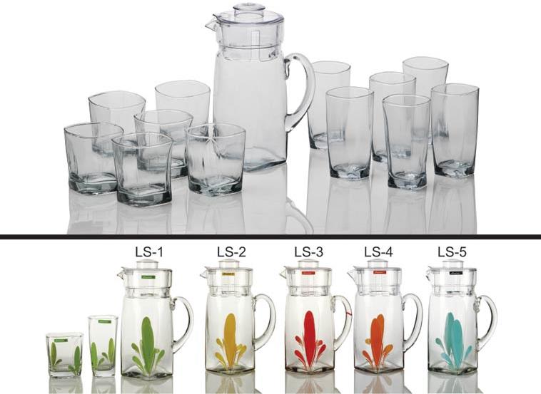 13 Piece Glass Lemonade Set