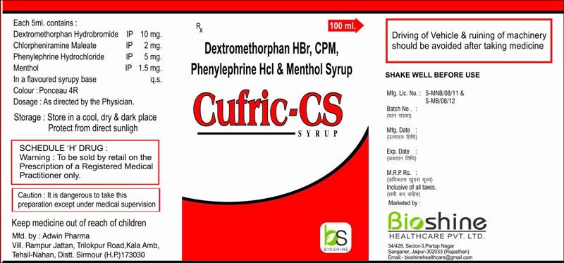Cufric Cs- Pharmaceutical Medicine