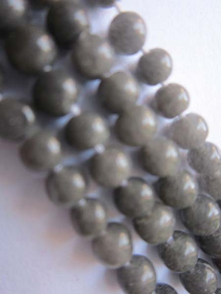 Gray Jade Round Beads