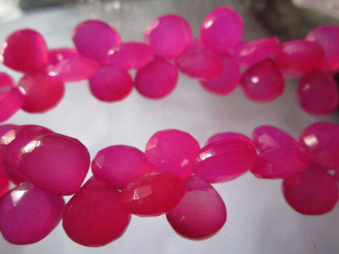 Pink Chalcedony Briolettes Beads