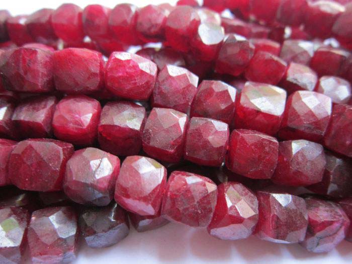 Ruby Dyed Beads