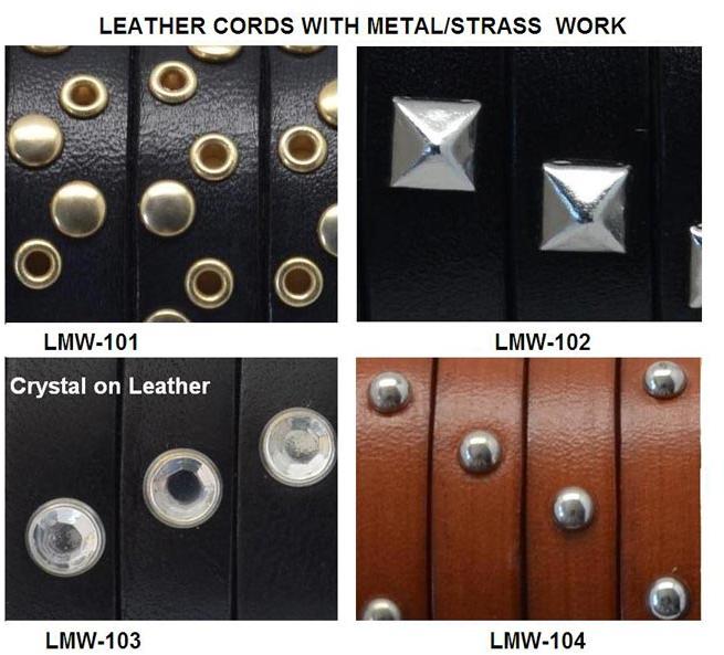Metal Studded Leather Cords