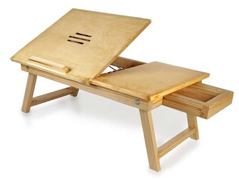 Polished Plain Wooden Laptop Table, Shape : Rectangular
