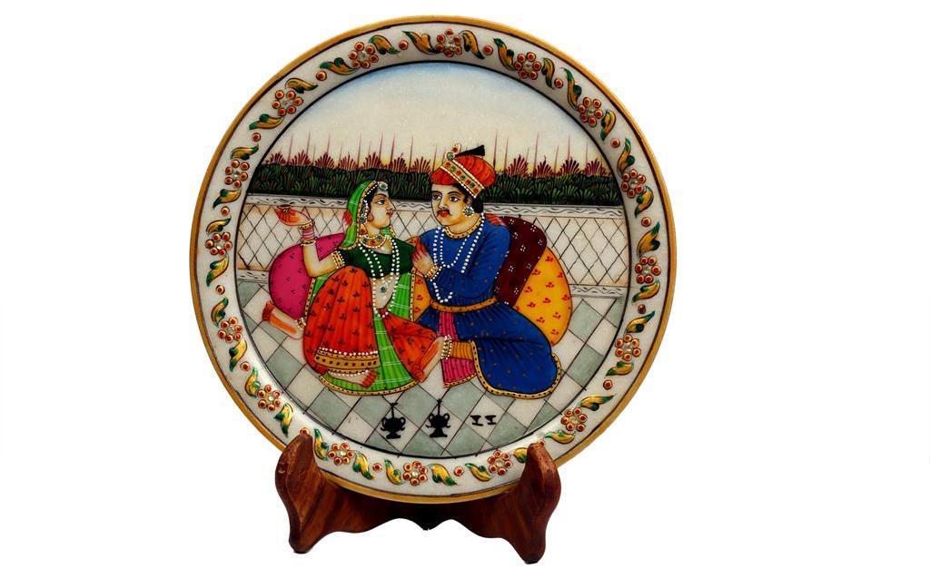Handcrafted painting plate with stand