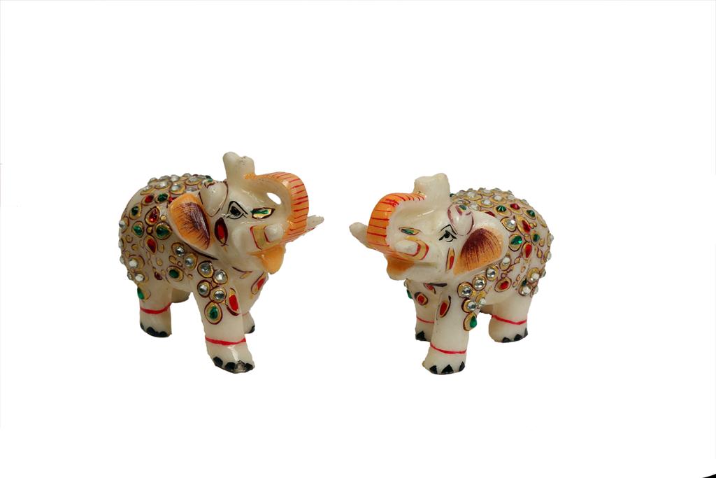 Handicraft marble elephants