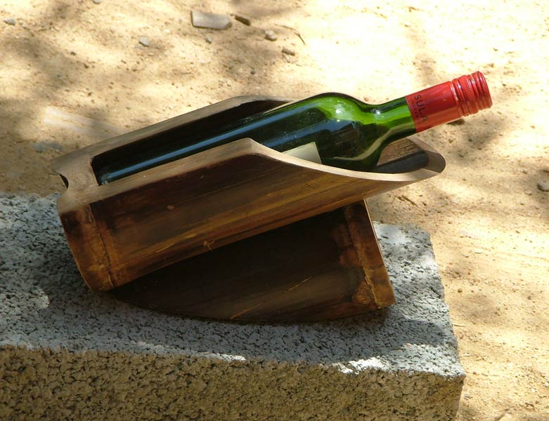 Bamboo Wine Bottle Holder