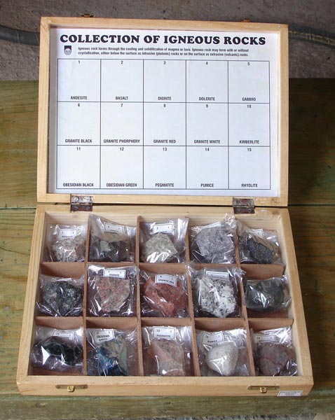 Collection of 15 Igneous Rocks, Set of 15 Igneous Rocks Collections