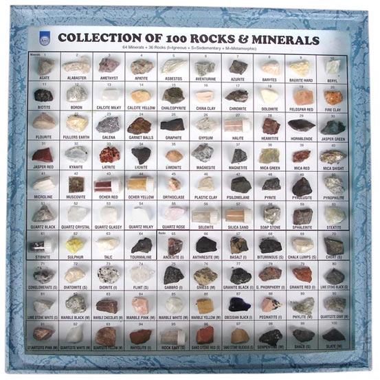 Rocks and Minerals 100 in One Box