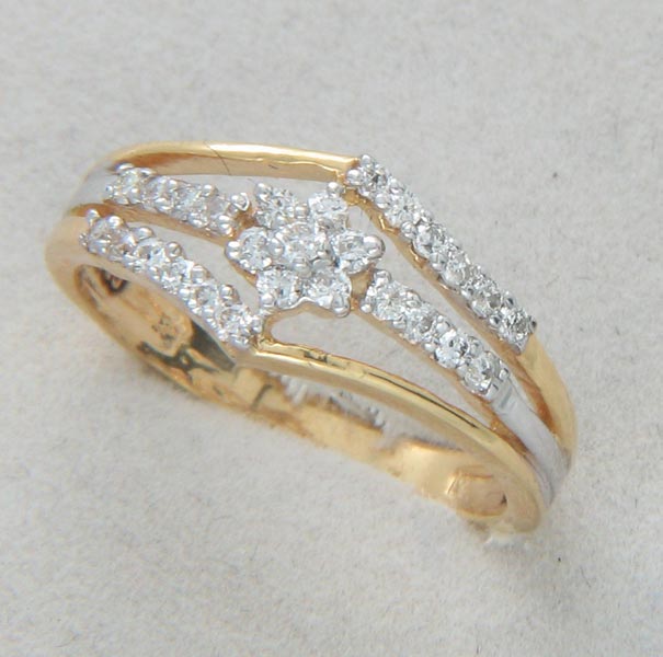Ladies Ring with a Flower, Three Lines