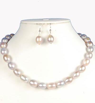 Drop Multi Color Freshwater Pearl Necklace Earring