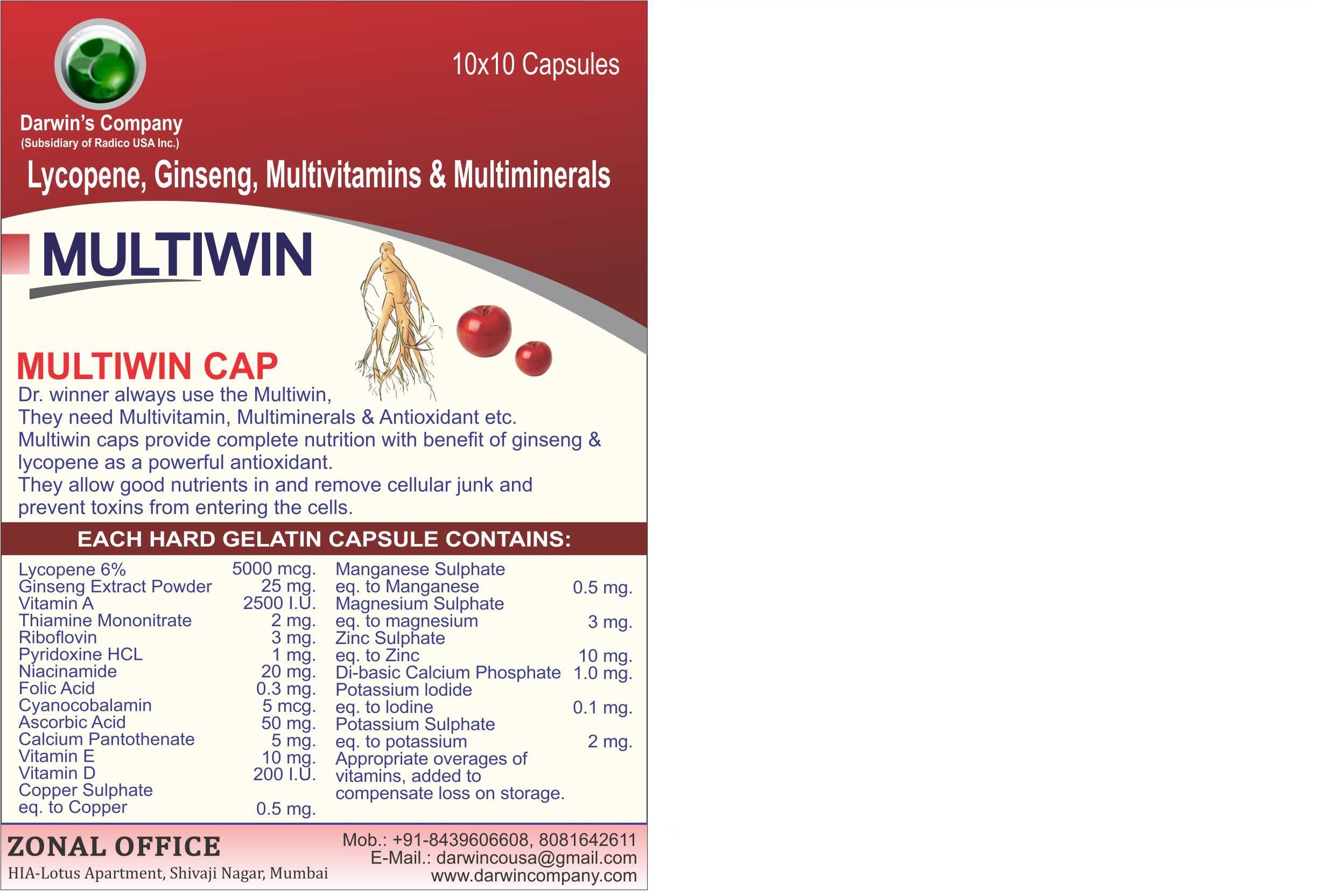Multiwin Capsules For Mens