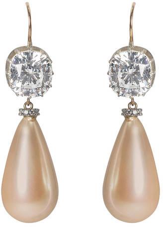 The Faux Magnificent Empress Eugenie Pearl Earrings