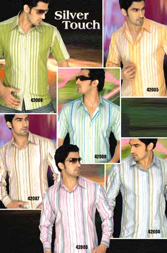 Silver Touch Striped Shirts