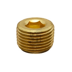 Brass Plug Counter Sunk, Size : 1/8″, 1/4″, 3/8″, 1/2″, 3/4″, 1″, 1 1/4″, 1 1/2″