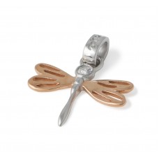 Dragonfly Charm Rose Gold Wings