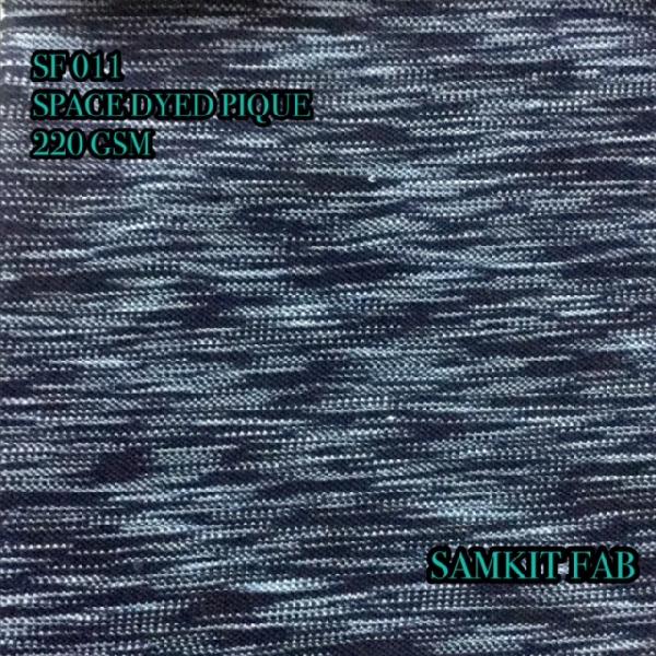 SPACE DYED SINGLE PIQUE fabric