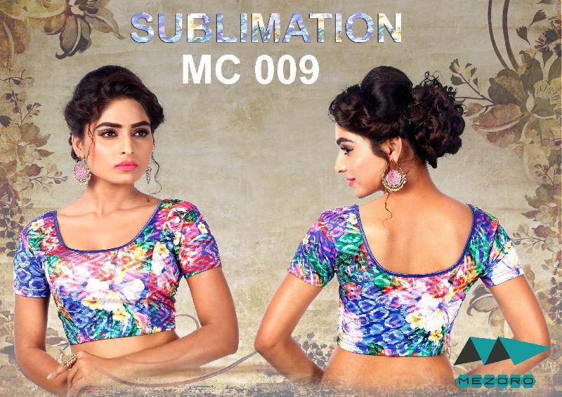 MEZORO COTTON SUBLIMATED READYMADE BLOUSE, Color : ALL COLOURS