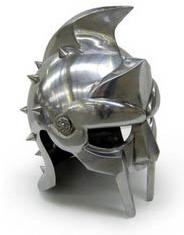 Steel Gladiator Helmet, Color : Silver