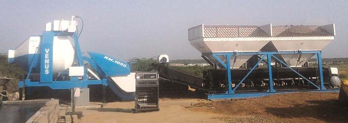 On Wheel Batching Plant With Reversible Mixer