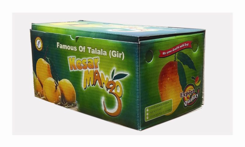 Cardboard Printed 5Kg Mango Boxes, Shape : Rectangular