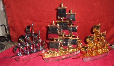 Metal Plated Decorative Ships