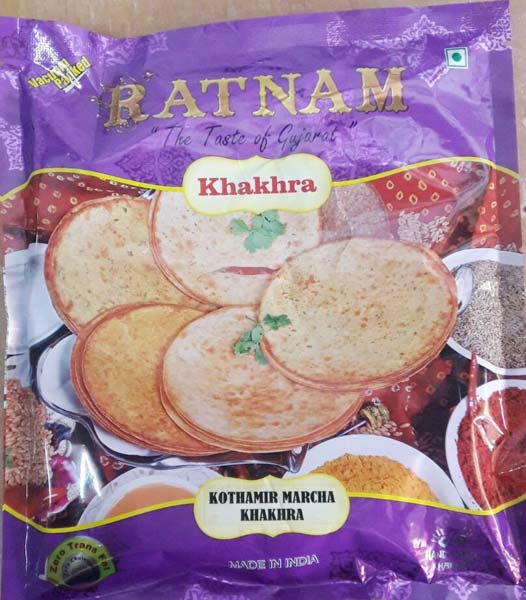Ratnam Pani Puri Khakhra, Taste : LIGHT SPICY, lime, mint