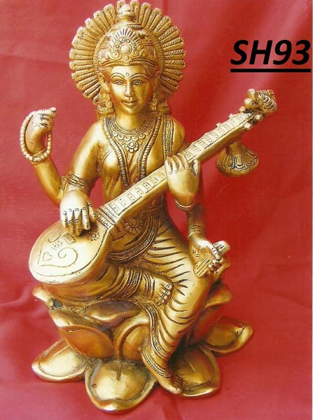 Brass saraswati statue