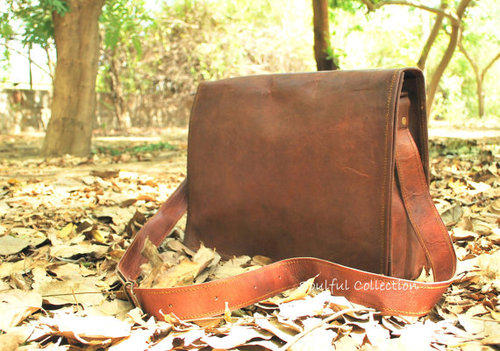 Leather Laptop Messenger Bag