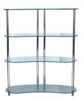 Rounded Glass Shelving Unit