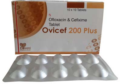Cefixime 200mg, Ofloxacin 200mg Tablets