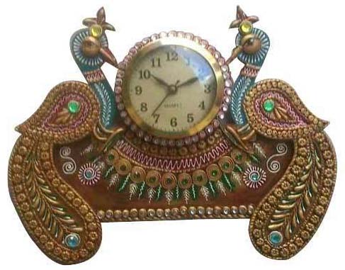 Fancy Peacock Wall Clock