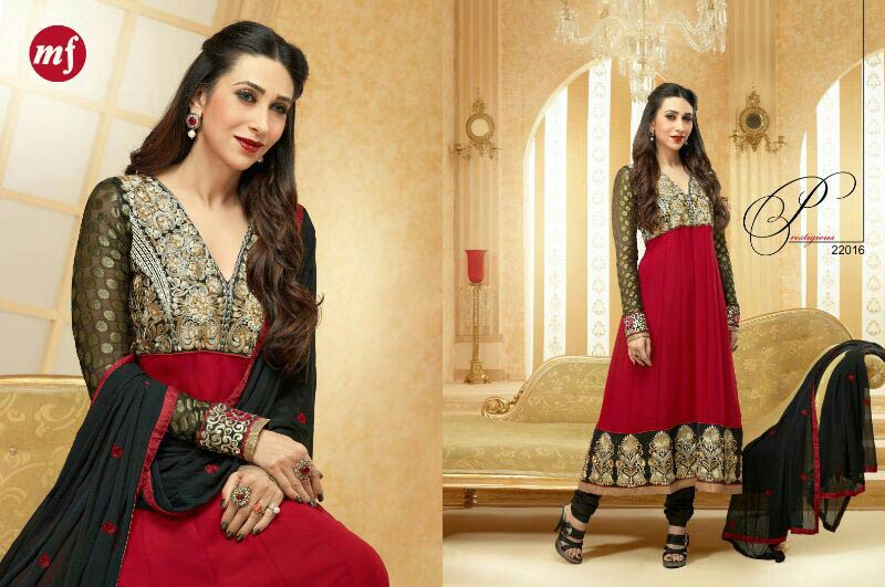 Anarkali Semi Stitched Dress Material